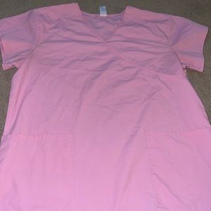 Pink scrub top